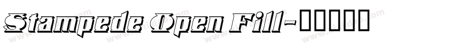 Stampede Open Fill字体转换
